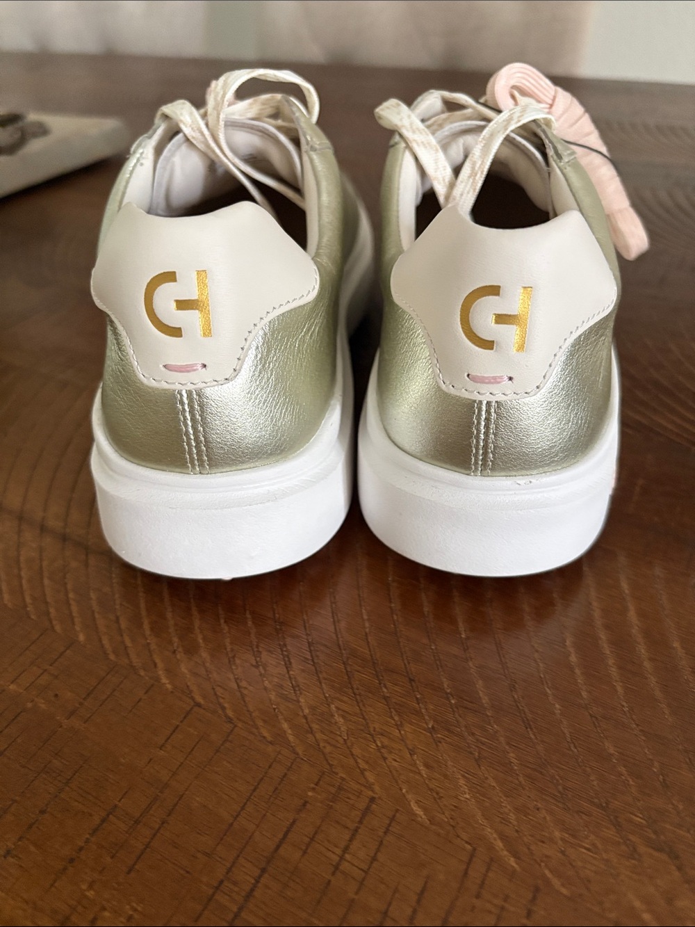 Cole Haan Metallic Gold golf shoes - Picture 3 of 6